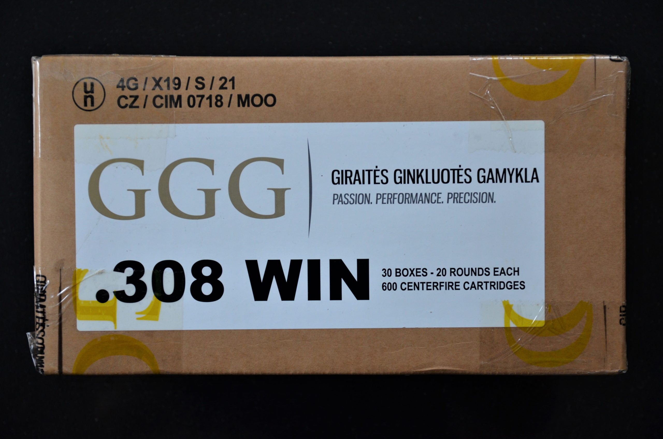 GGG .308 WIN - 9.55 g/147 gr - FMJ - 600 Schuss Büchsenpatronen