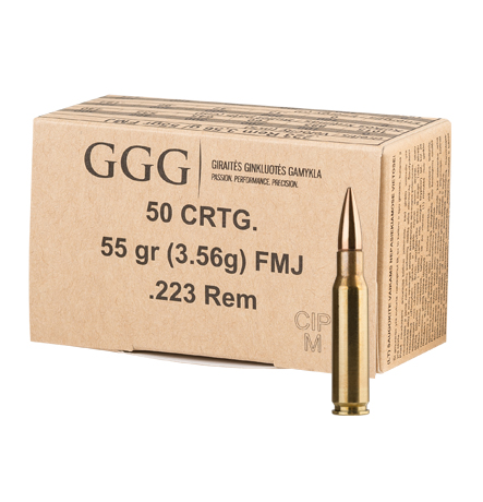 GGG .223 REM - 3.56 g/55 gr - FMJ - 50 Büchsenpatronen
